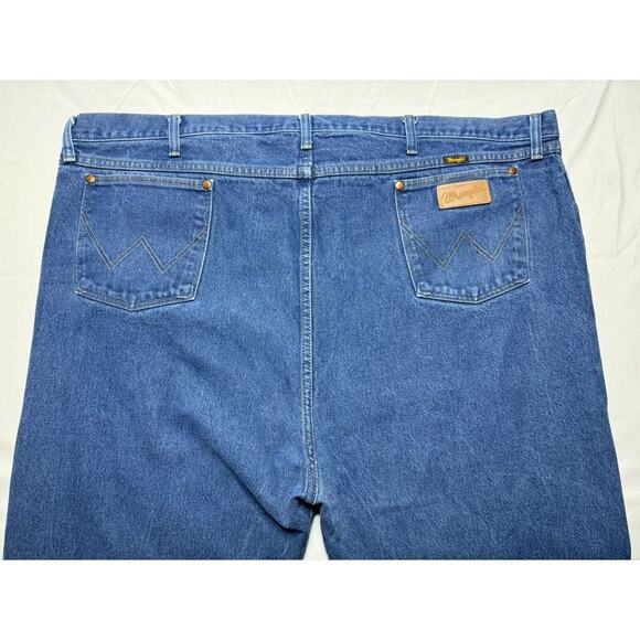 Wrangler Men's 13MWZX Regular Fit Straight Leg Western Blue Jeans - Size 52x33.5 - Picture 3 of 6